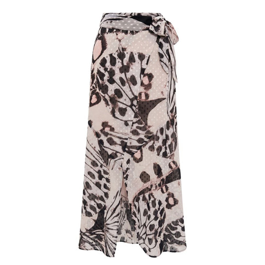 Pink Polyester Women Skirt