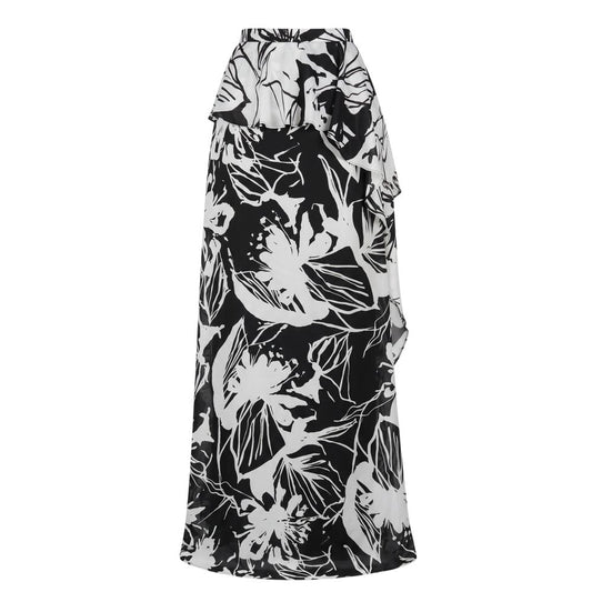 Black Polyester Women Skirt