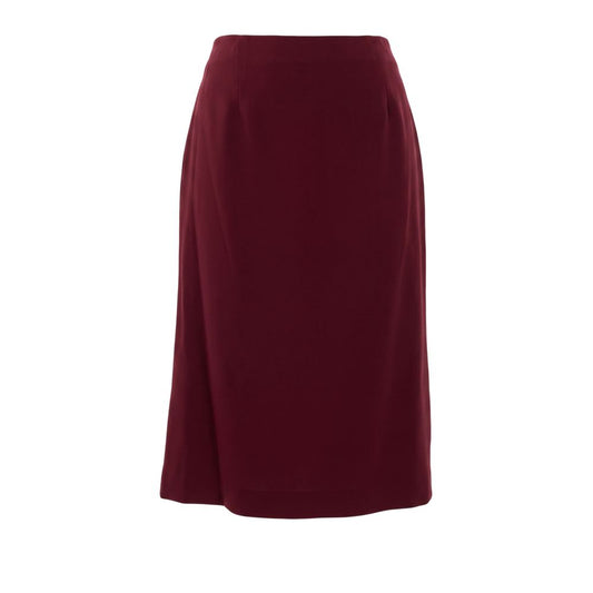 Red Acetate Women Skirt