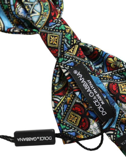 Men Multicolor Sicilian Adjustable Neck Papillon Bow Tie