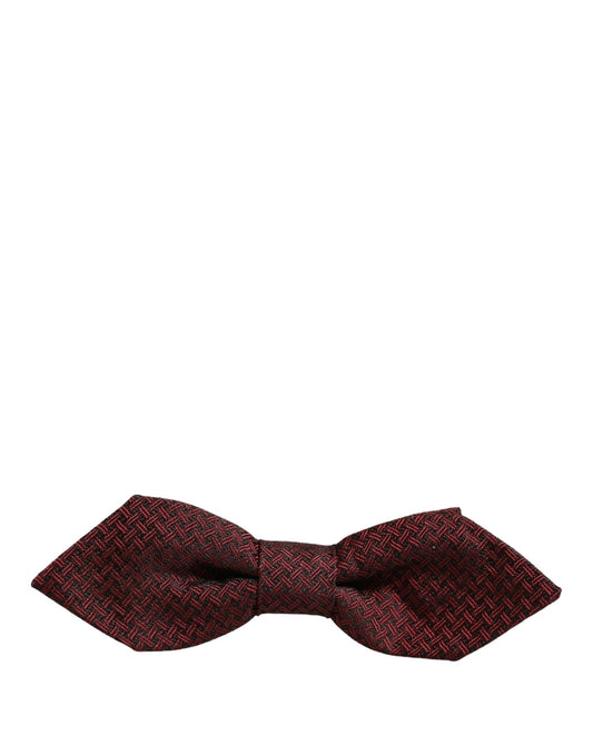 Men Red Silk Fantasy Adjustable Neck Papillon Bow Tie
