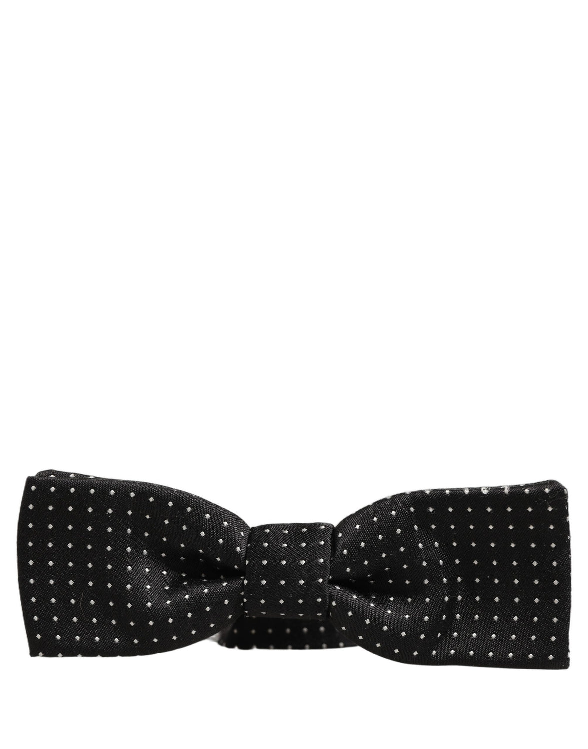 Black White Polka Dot Adjustable Neck Papillon Bow Tie