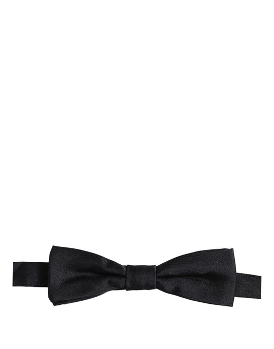 Men Dark Blue 100% Silk Adjustable Neck Papillon Bow Tie