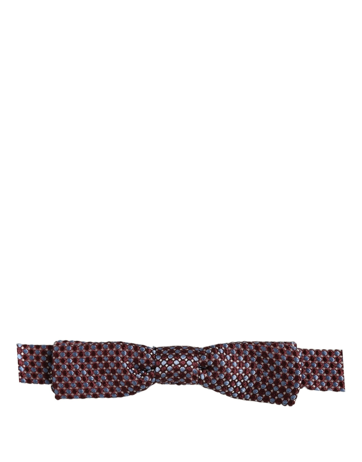 Blue Burgundy Woven Adjustable Neck Papillon Bow Tie