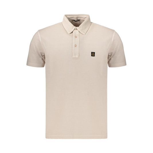 Beige Cotton Men's Polo Shirt