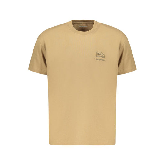 Brown Cotton Men's T-Shirt