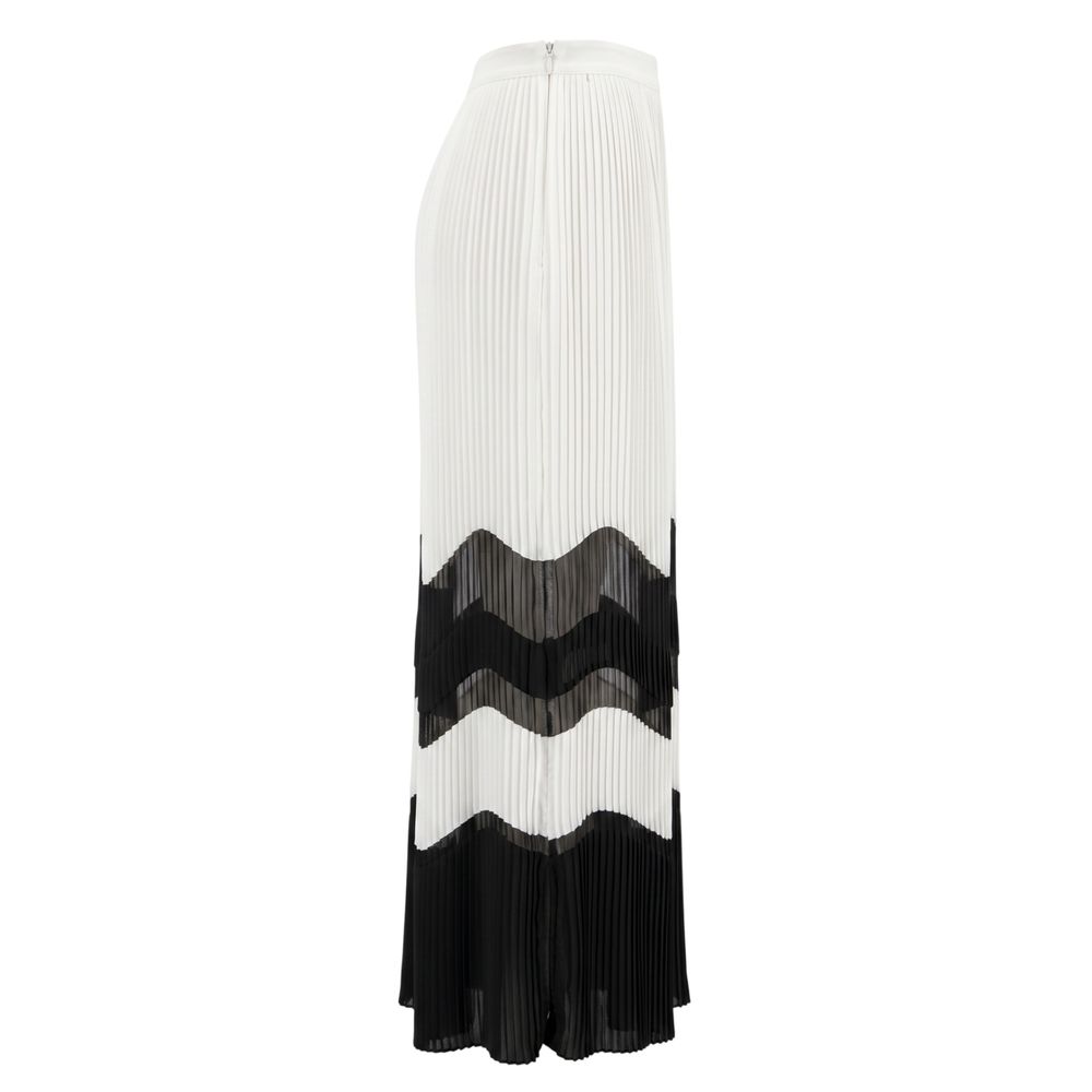 White Polyester Women Skirt