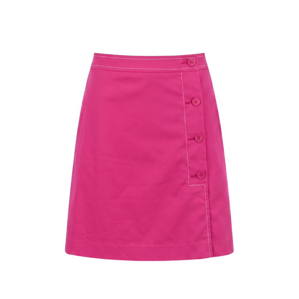 Pink Cotton Women Skirt