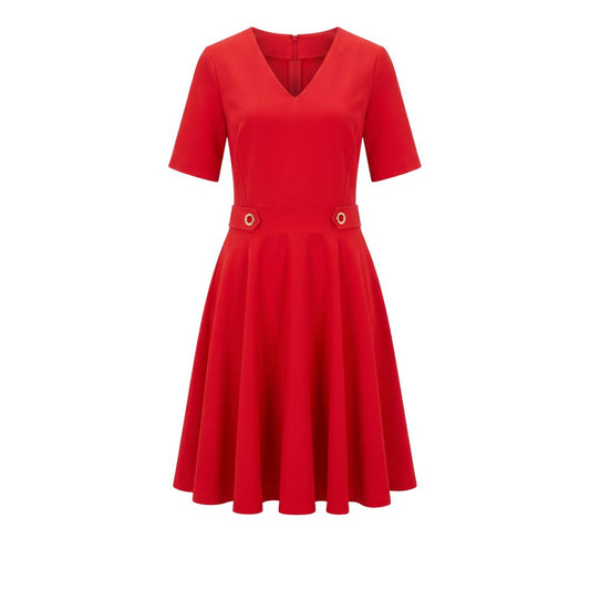 Red Poliestere Women Dress