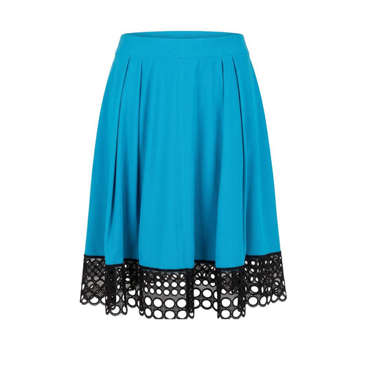 Blue Acetate Women Skirt