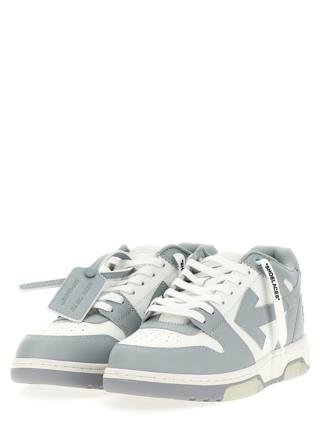 Gray Calfskin Low Top Sneakers