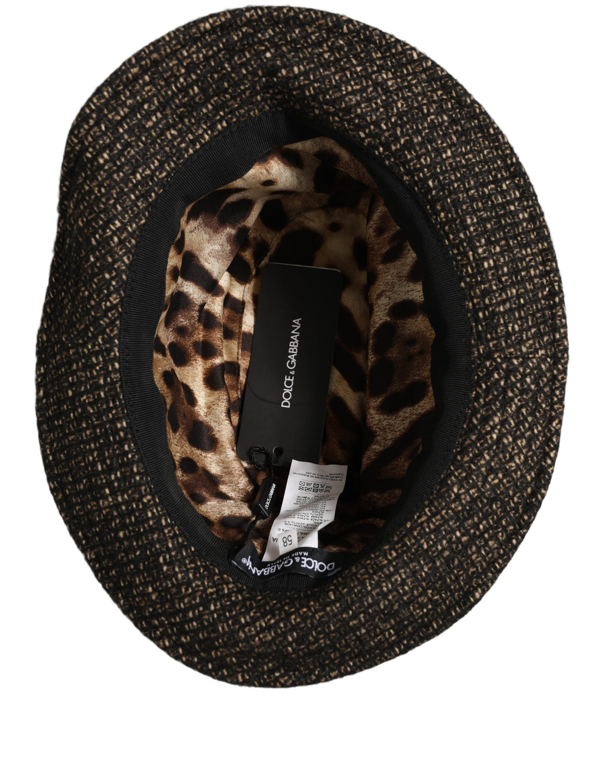 Gray Melange Blended Textured Tweed Capello Hat