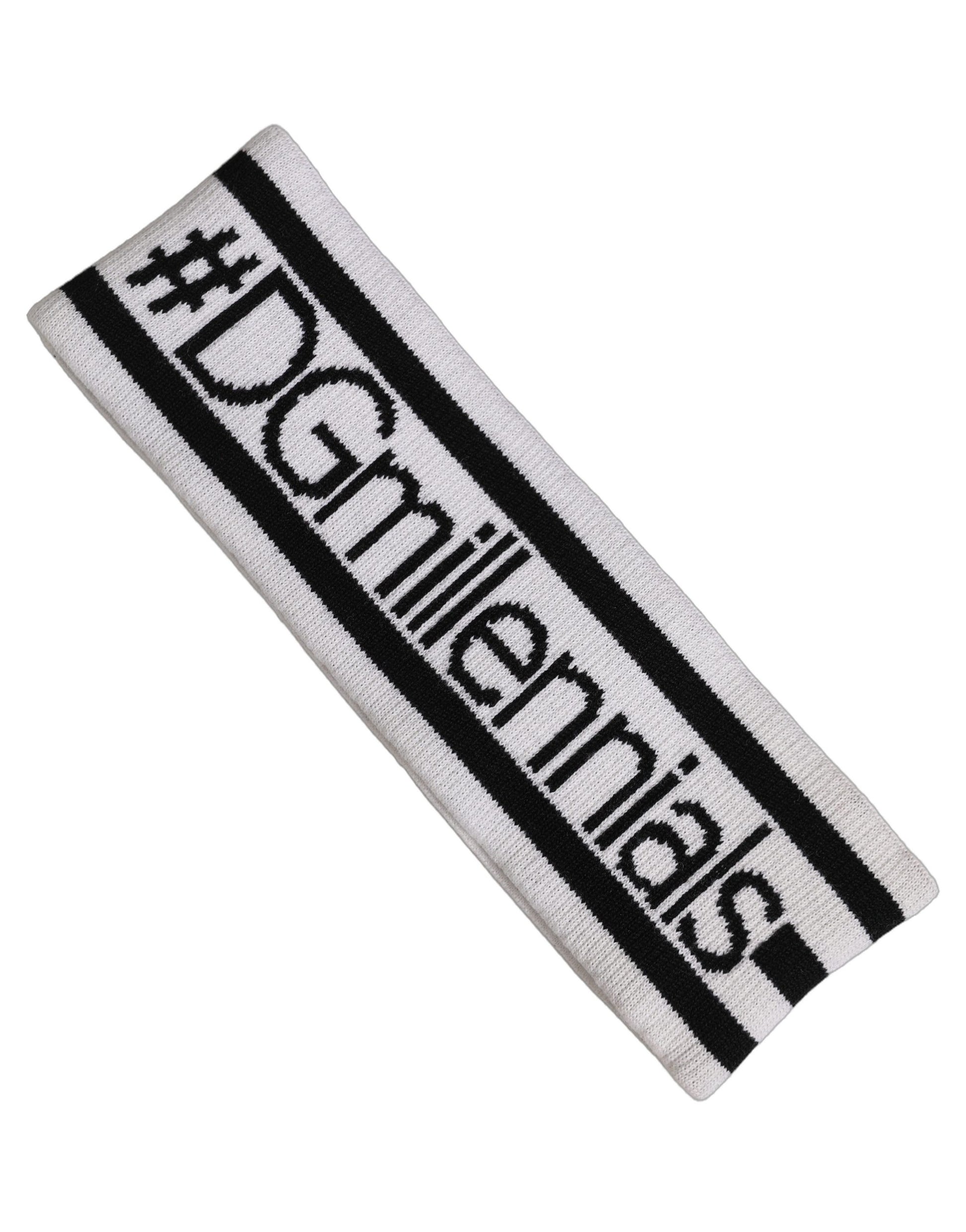 White Wool Knit #DGmillennials Head Band One Size Hat