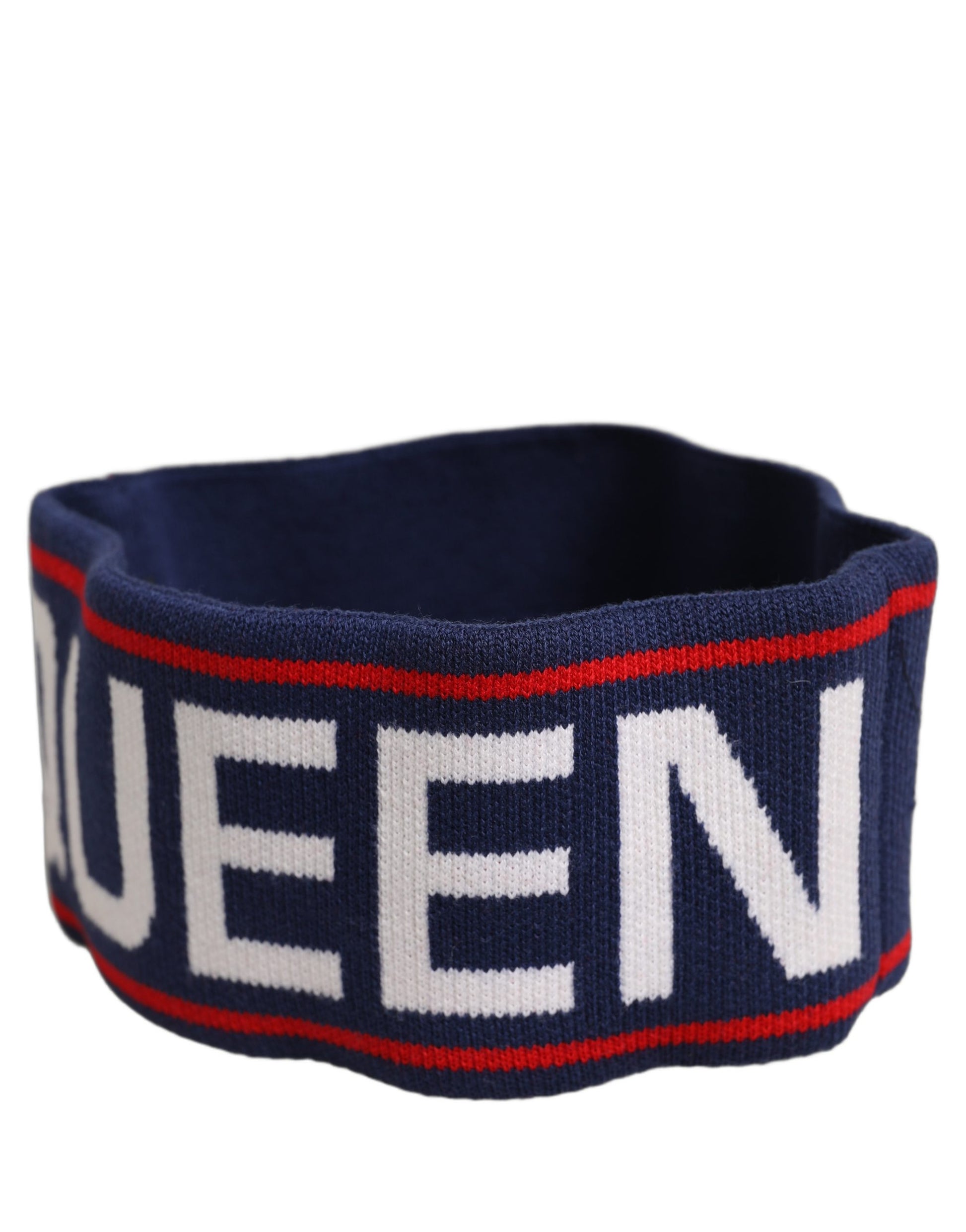 Navy Blue Wool Knitted D&G Queen Head Band One Size Hat