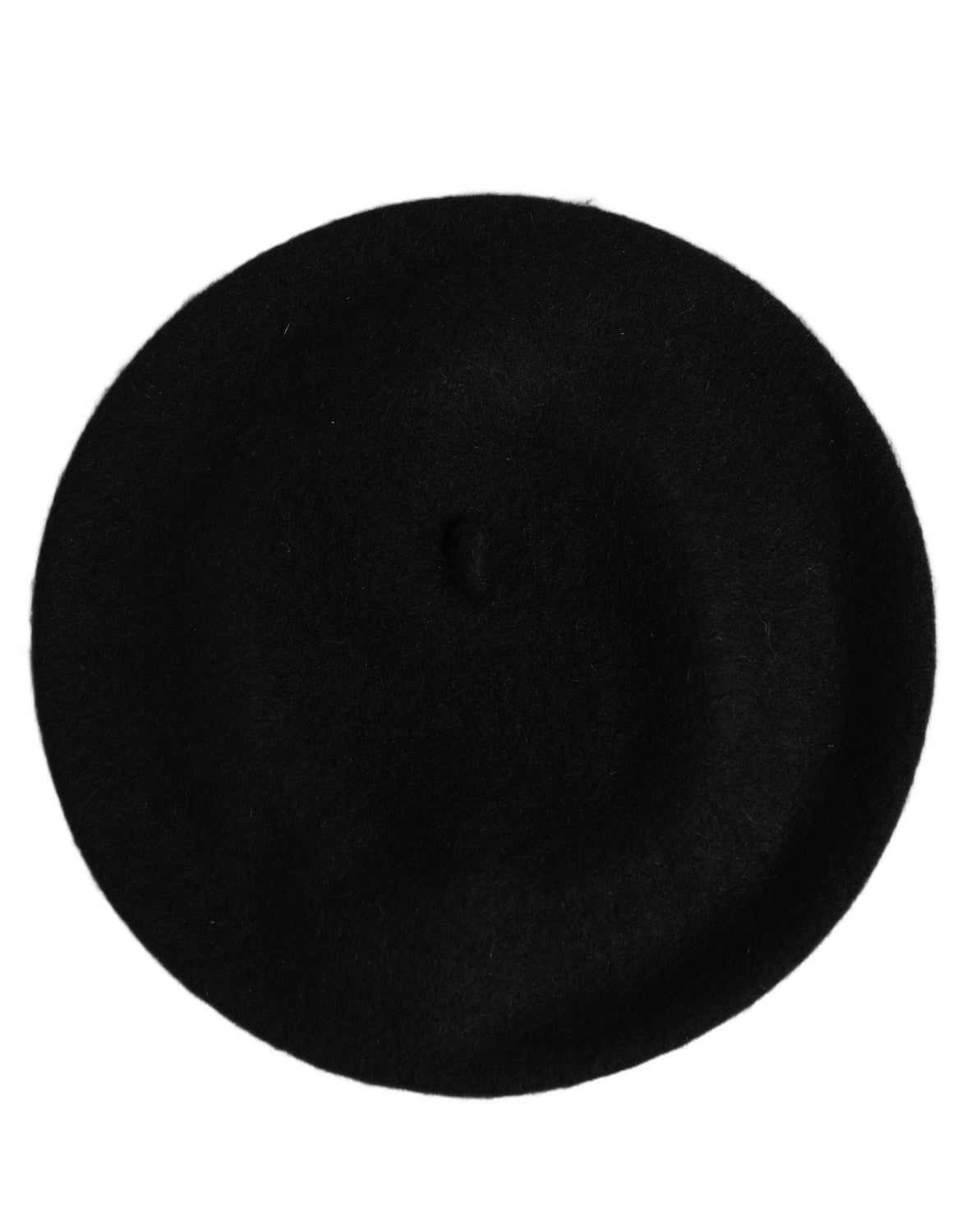 Black Wool French Style Beret Capello Hat
