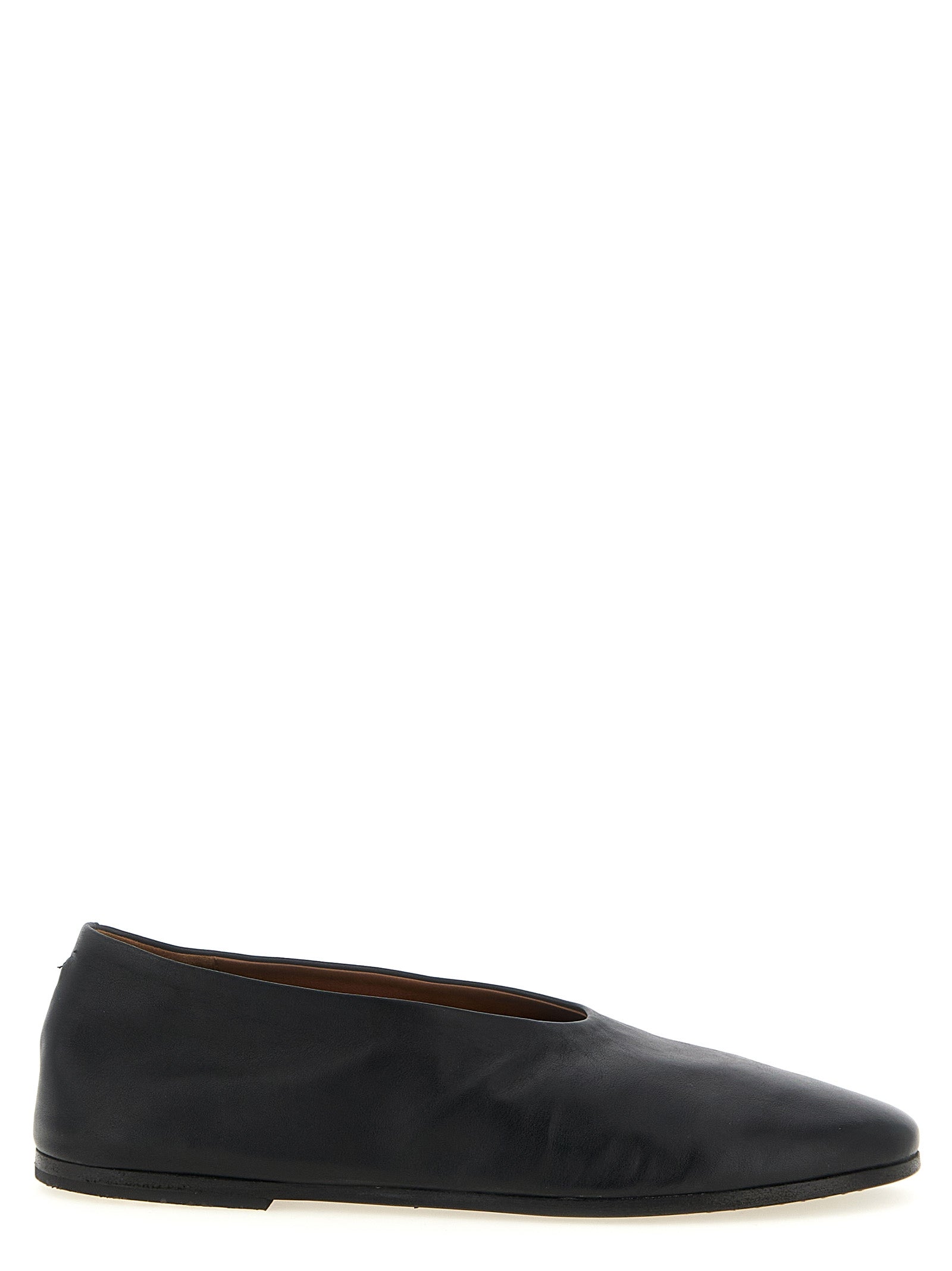 Black Calfskin Ballet Flats