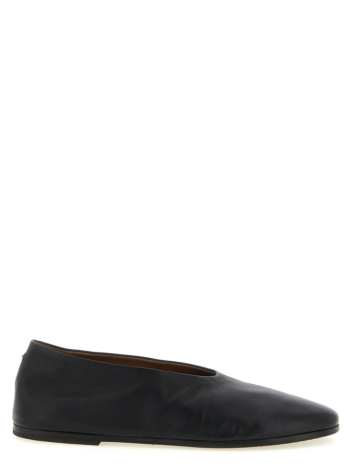 Black Calfskin Ballet Flats