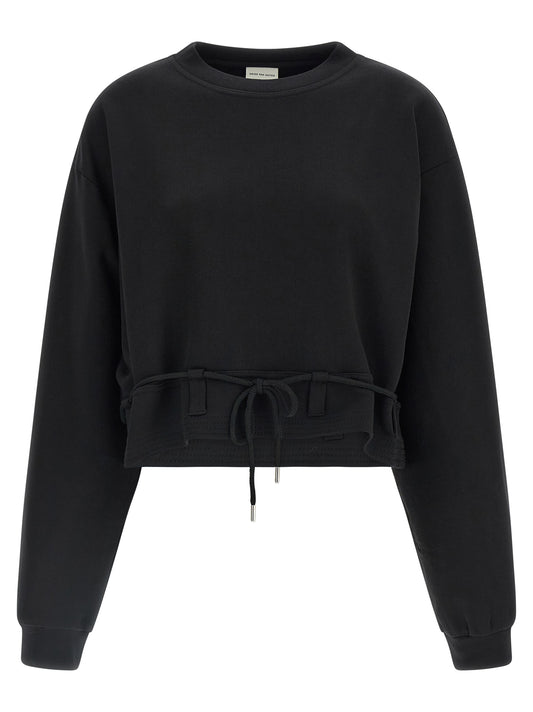 Black Cotton Sweatshirt