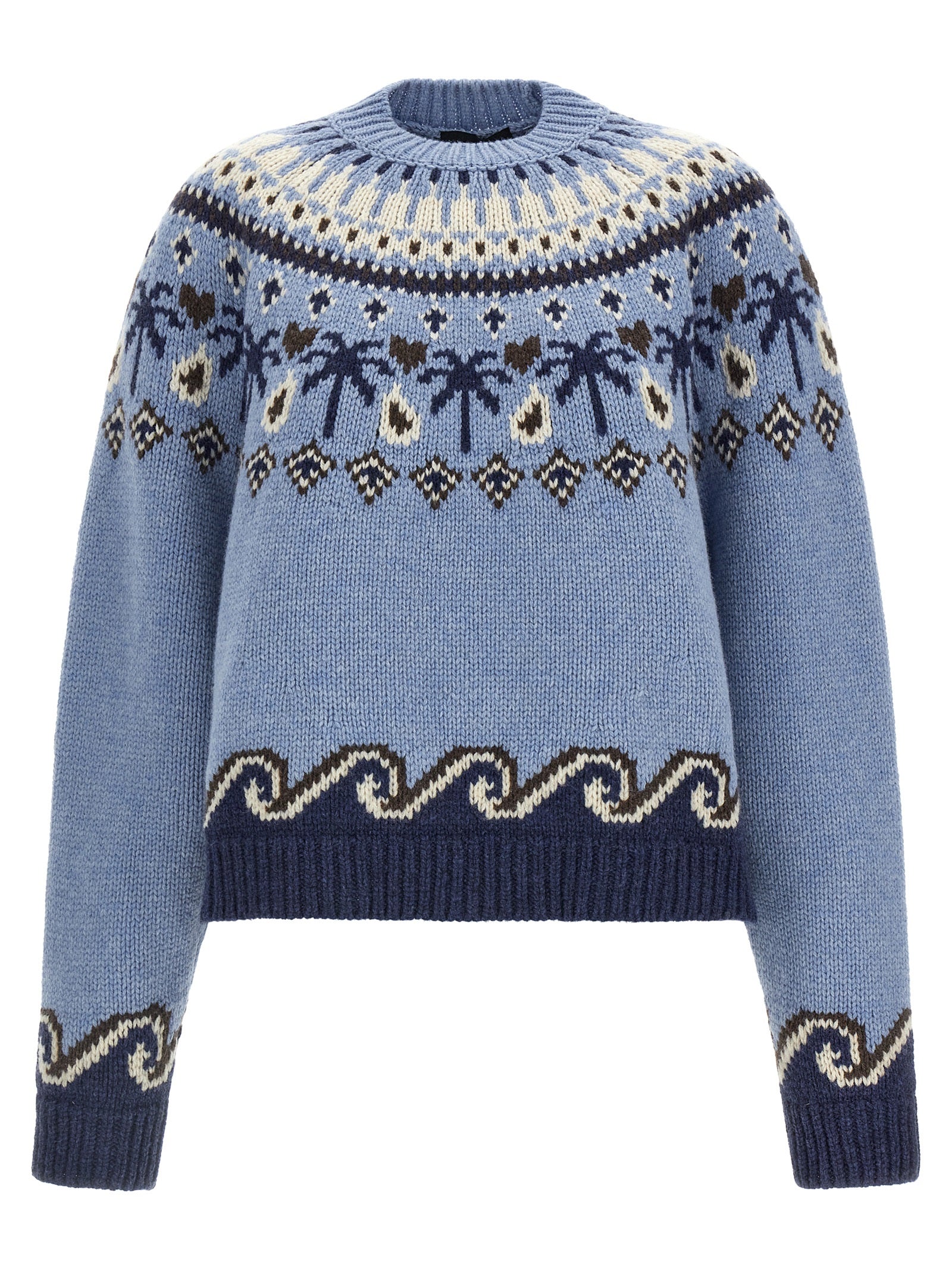 Blue Virgin Wool Cardigan