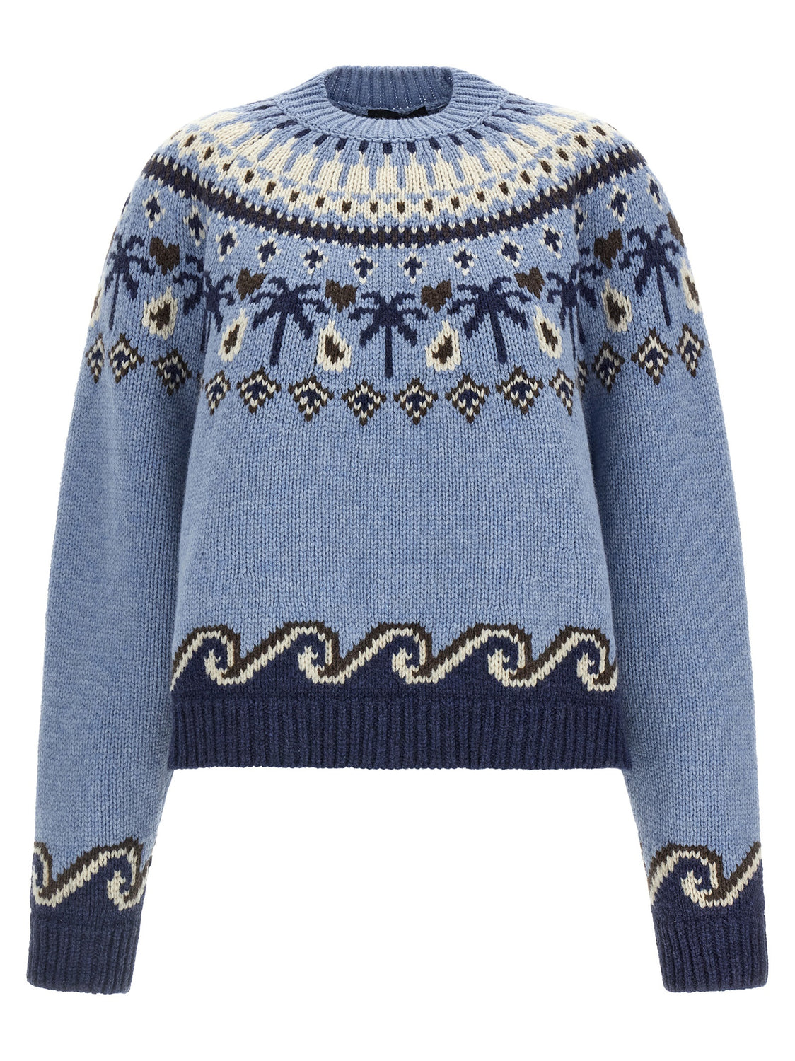 Blue Virgin Wool Cardigan