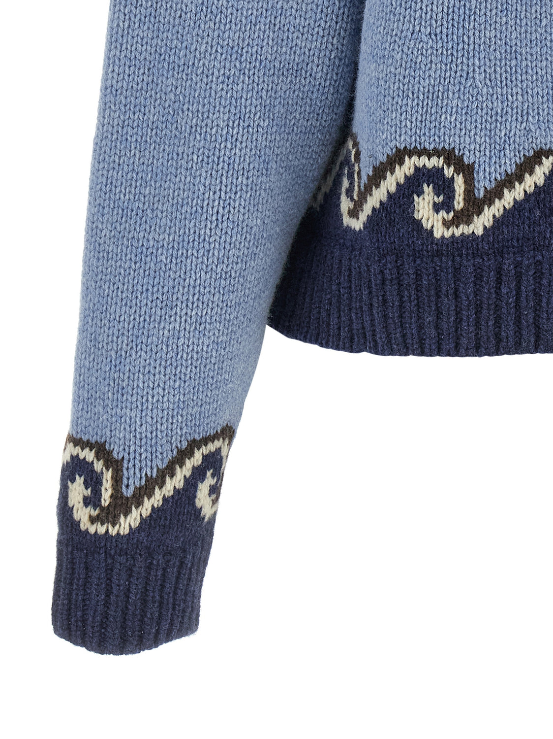 Blue Virgin Wool Cardigan