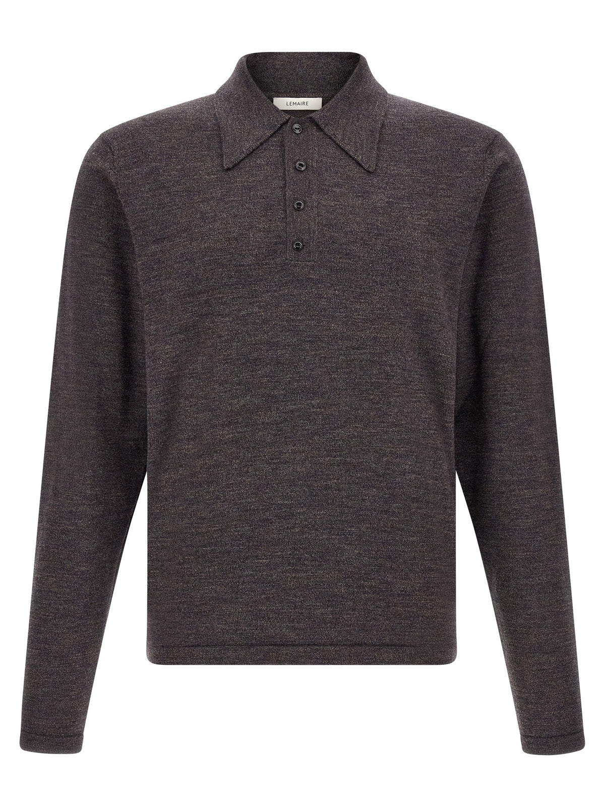Brown Wool Polo Shirt