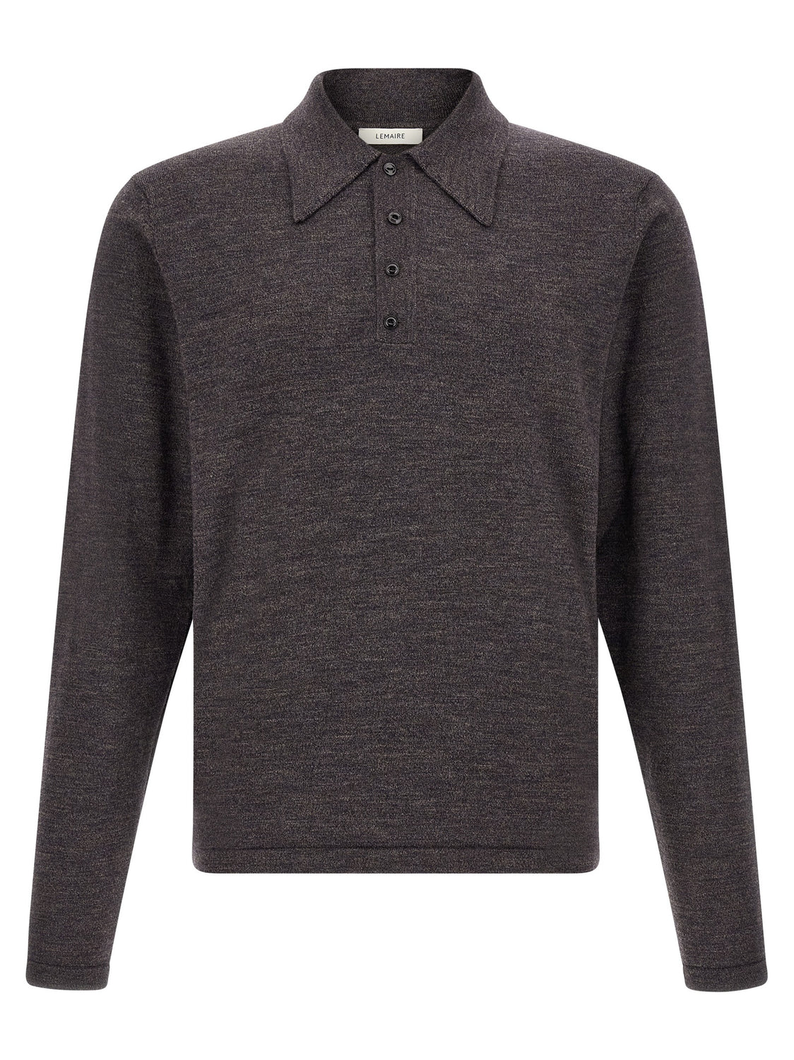Brown Wool Polo Shirt