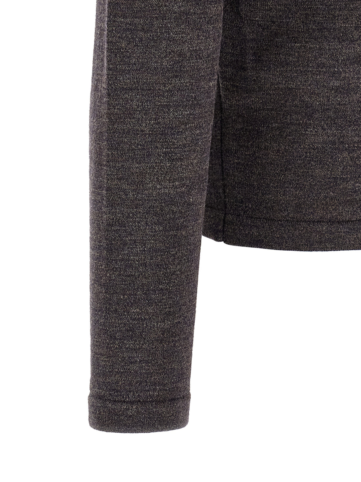 Brown Wool Polo Shirt