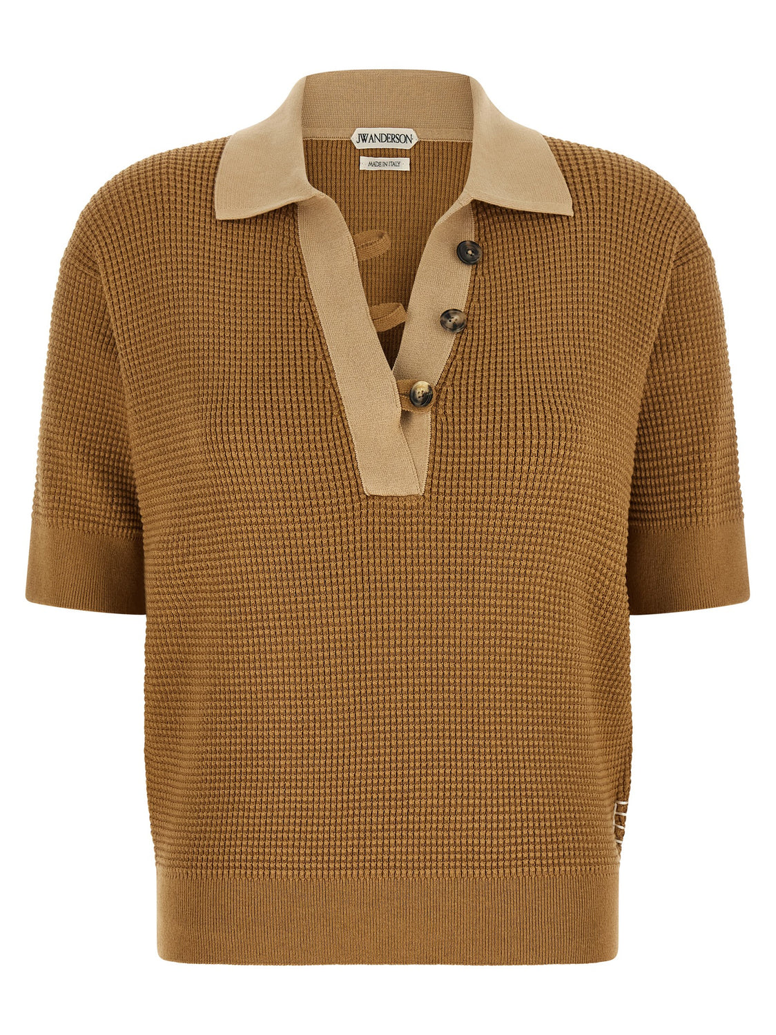 Beige Cotton Polo Shirt