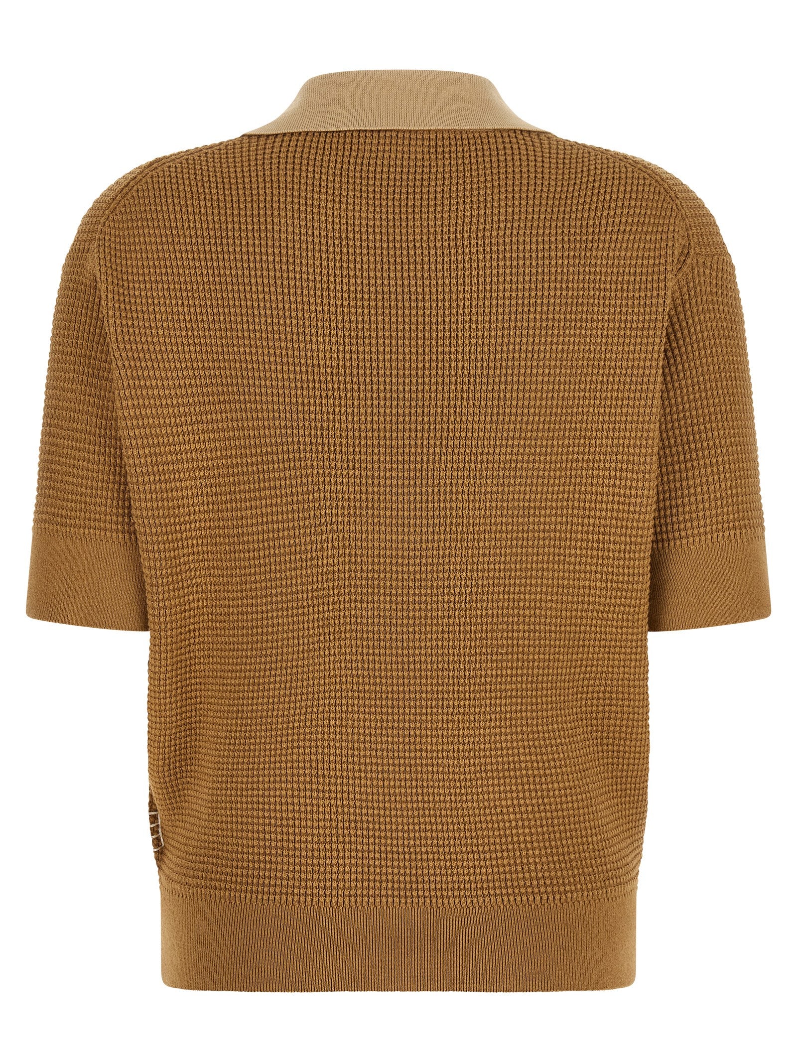 Beige Cotton Polo Shirt