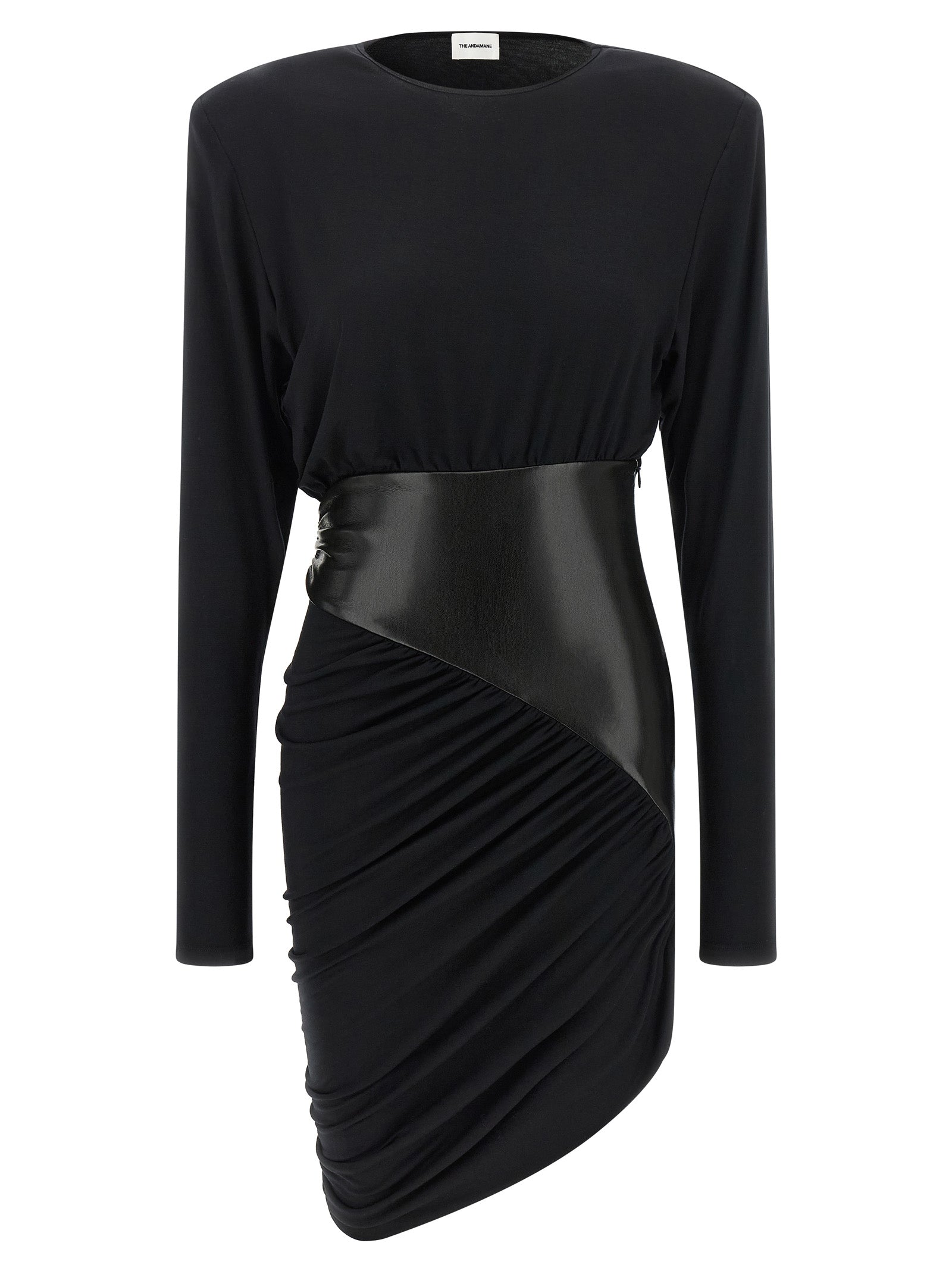 Black Viscose Short Dress