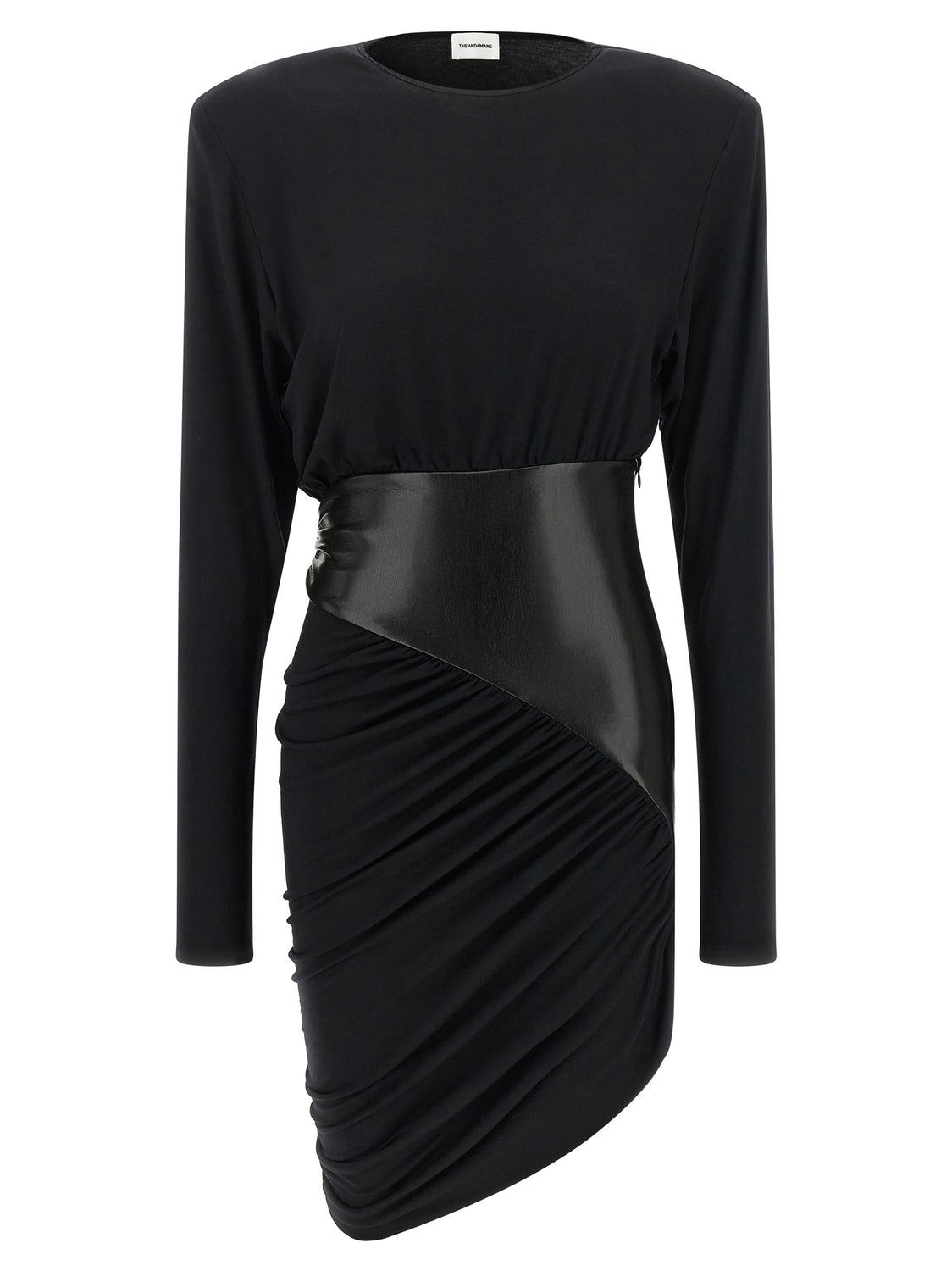 Black Viscose Short Dress