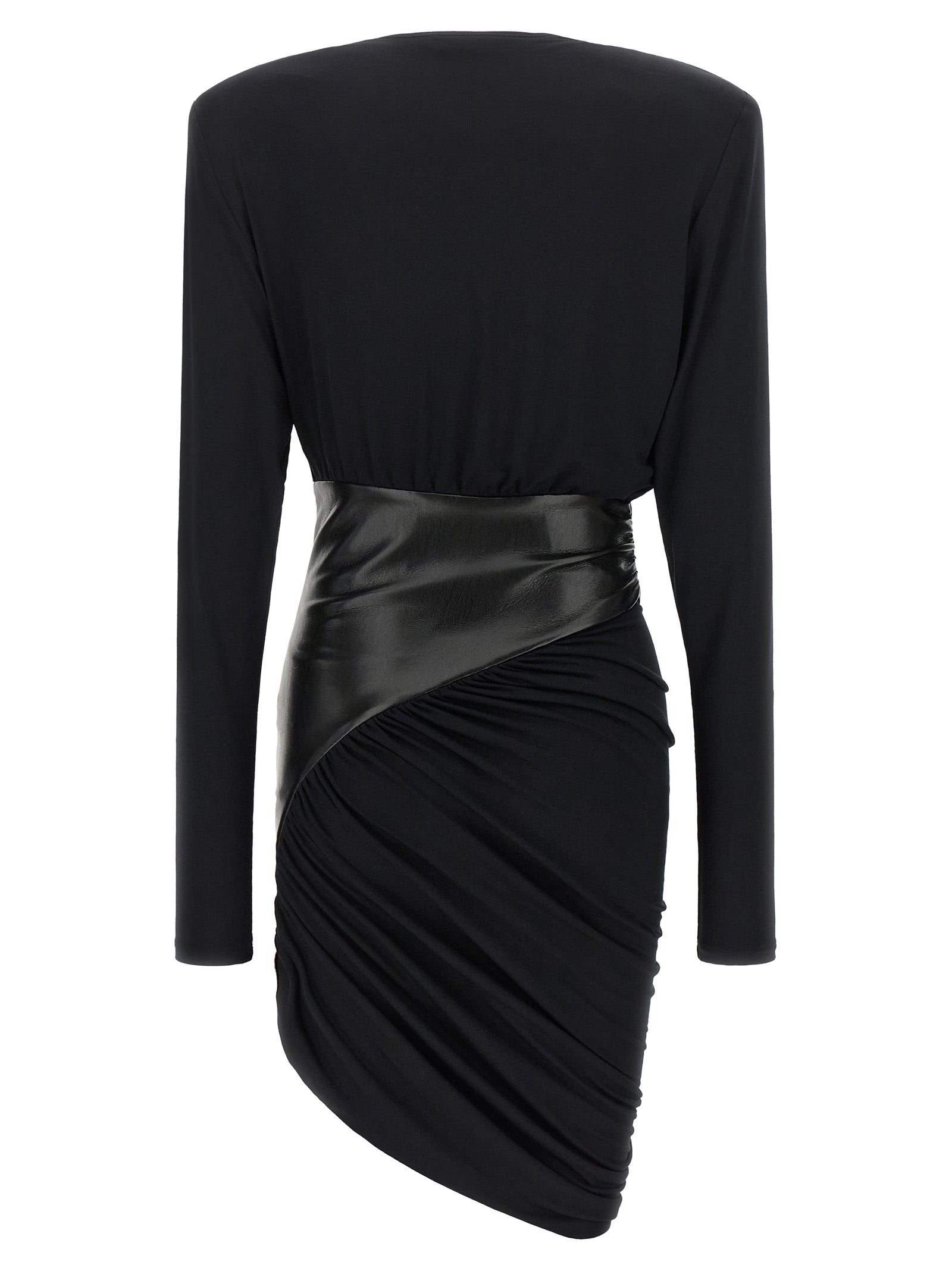 Black Viscose Short Dress