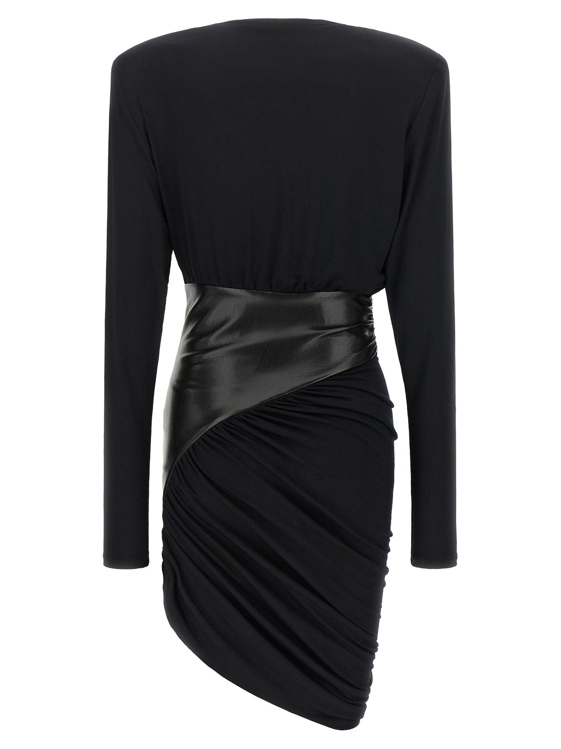 Black Viscose Short Dress