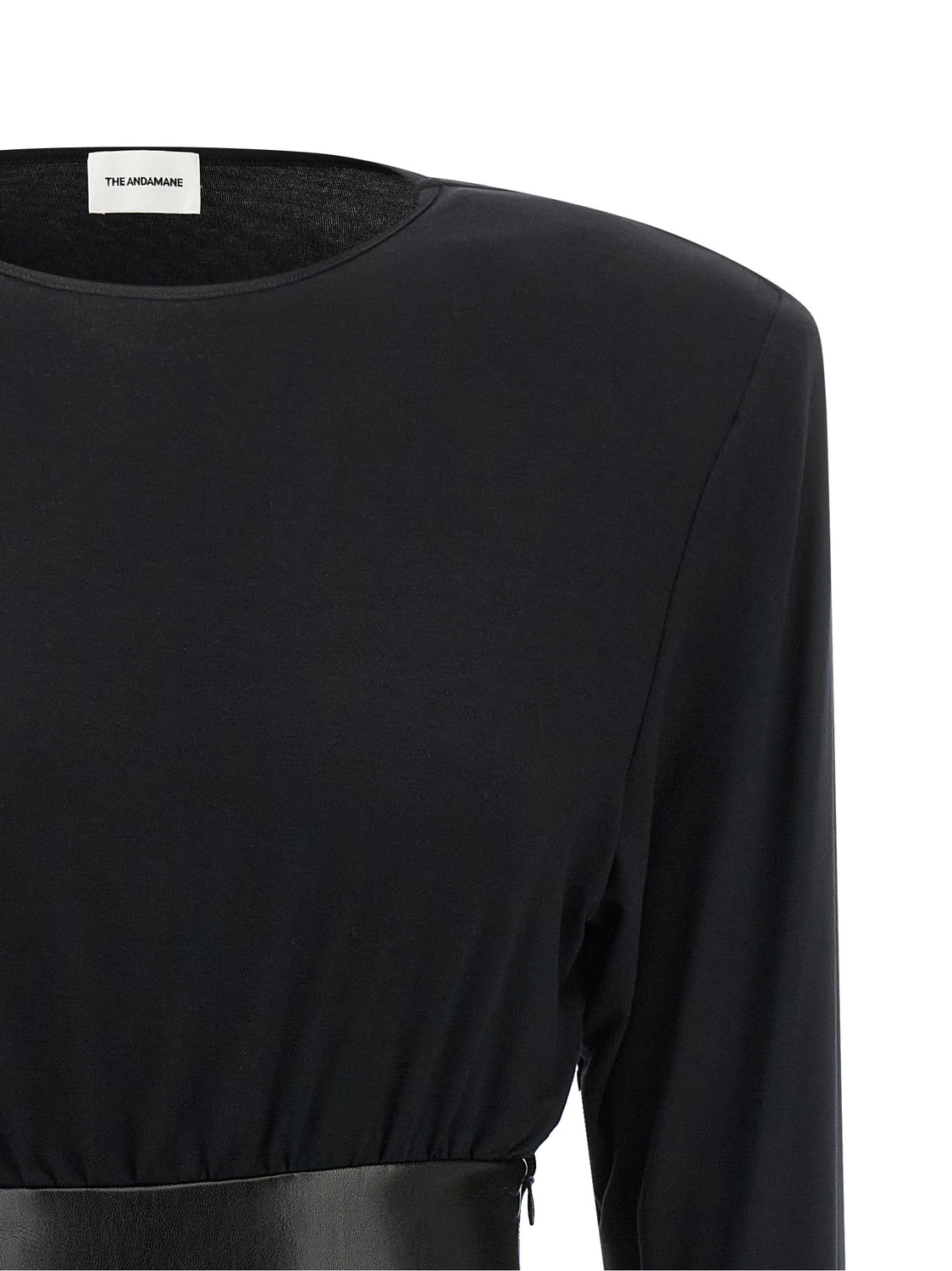 Black Viscose Short Dress