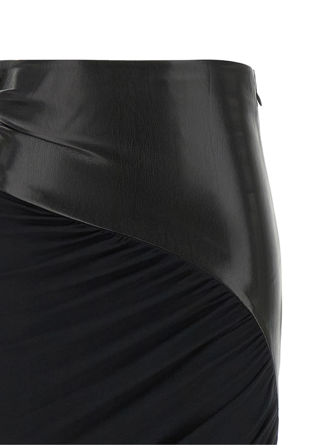 Black Viscose Midi Skirt