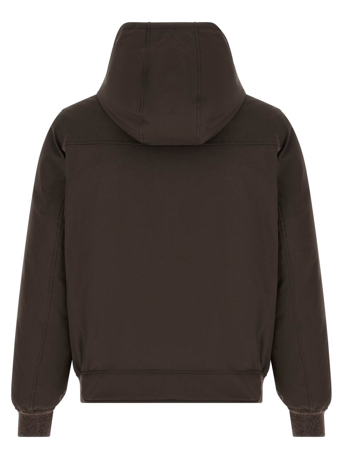 Brown Polyamide Full-Length Jacket