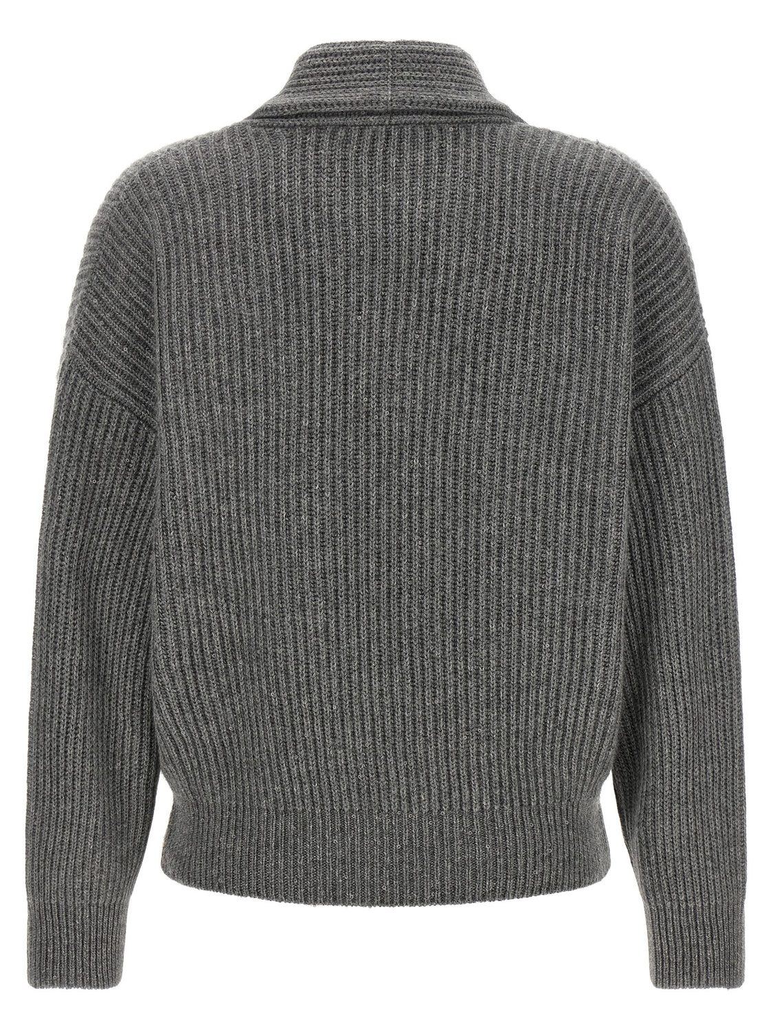 Gray Cashmere Cardigan