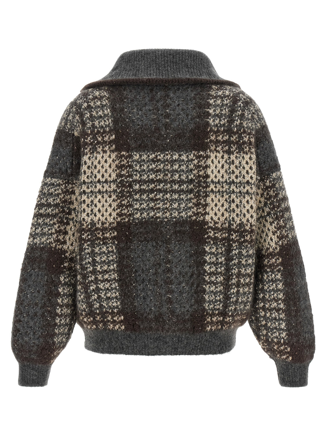 Gray Fabric Cardigan