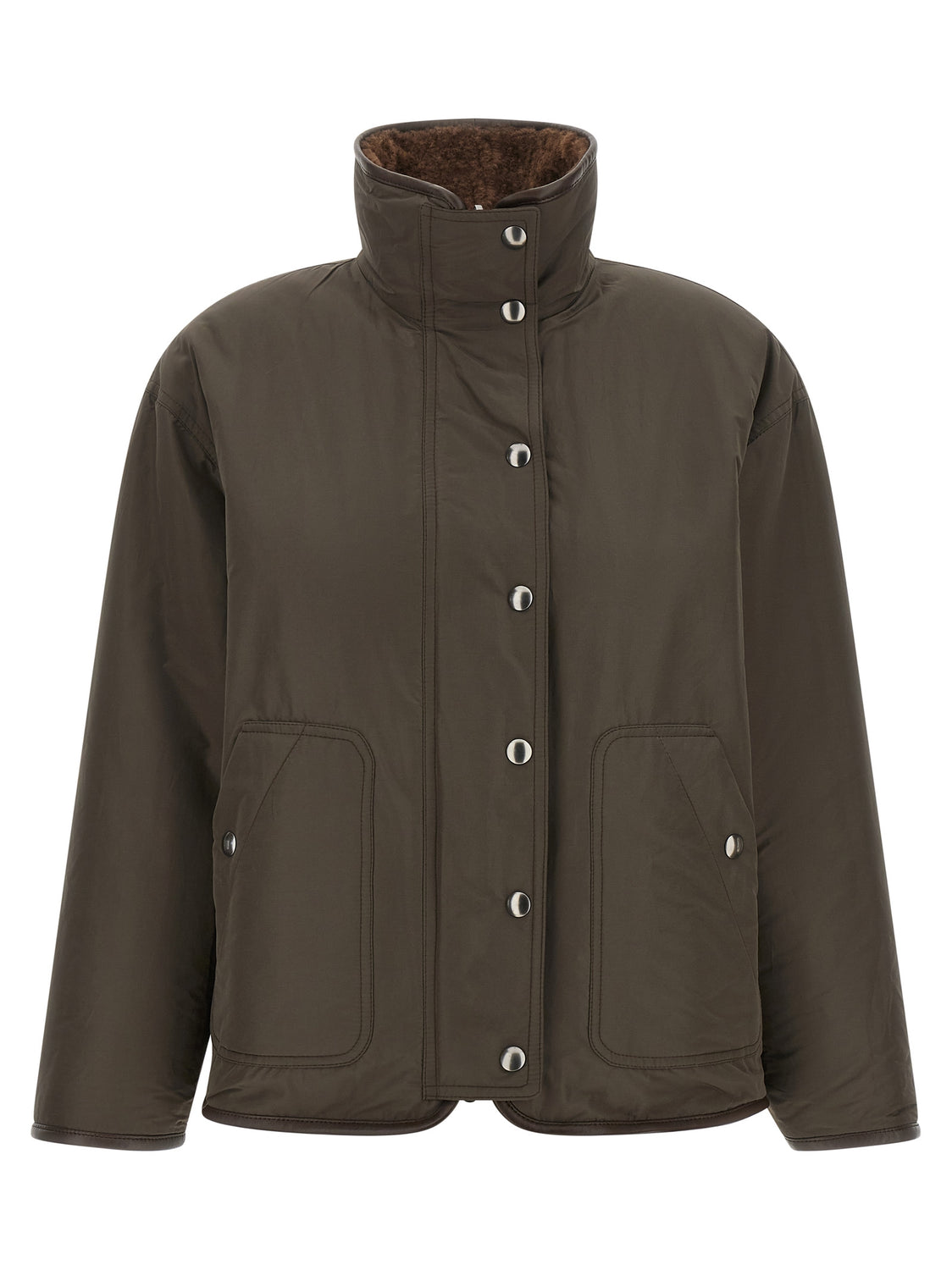 Brown Lamb Leather Biker Jacket