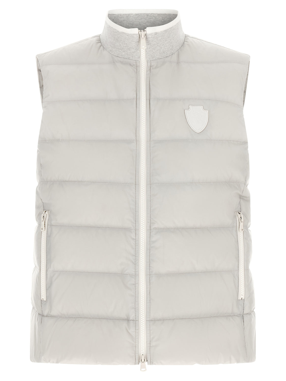 Gray Polyester Sleeveless Jacket