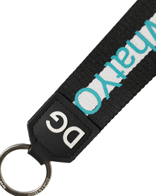 Multicolor Logo Polyester Brass Holder Keychain Keyring