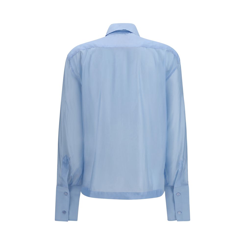 Blue Wool Oves Aries Dress Shirt