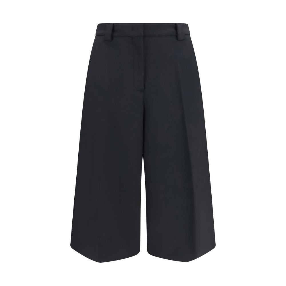 Black Polyester Casual Pants