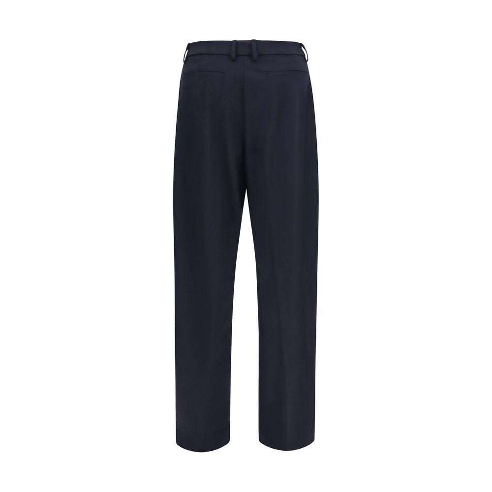 Blue Polyester Dress Pants