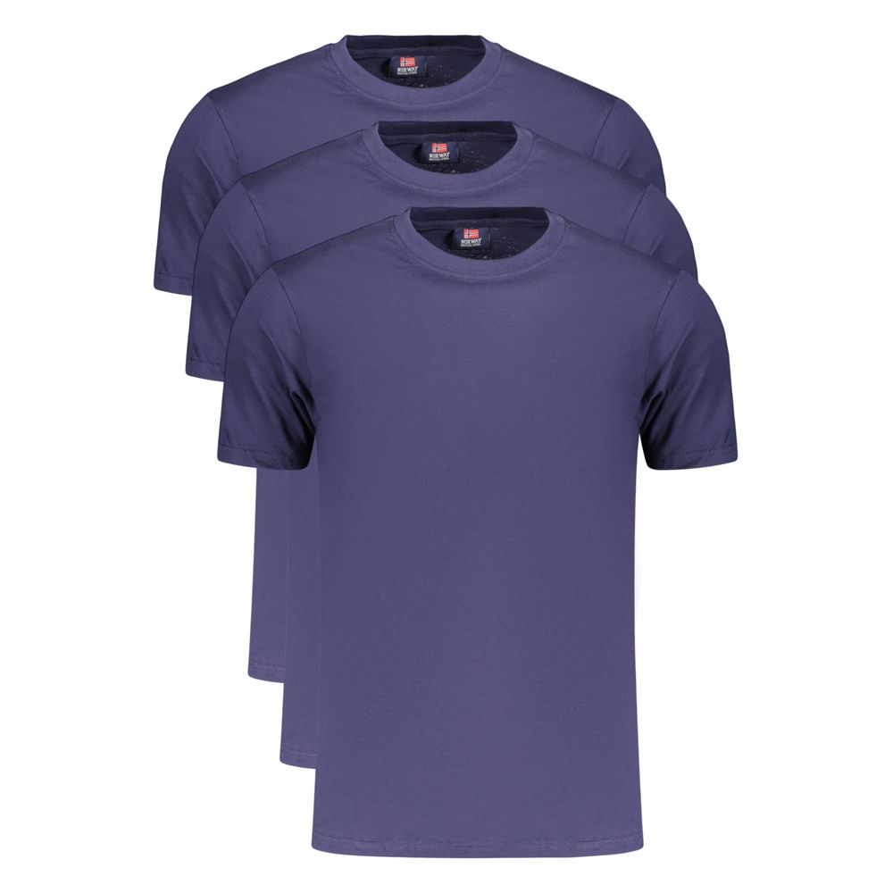 Blue Cotton Men's T-Shirt