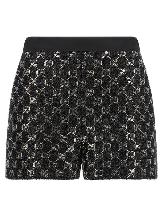 Black Viscose Short And Mini Shorts