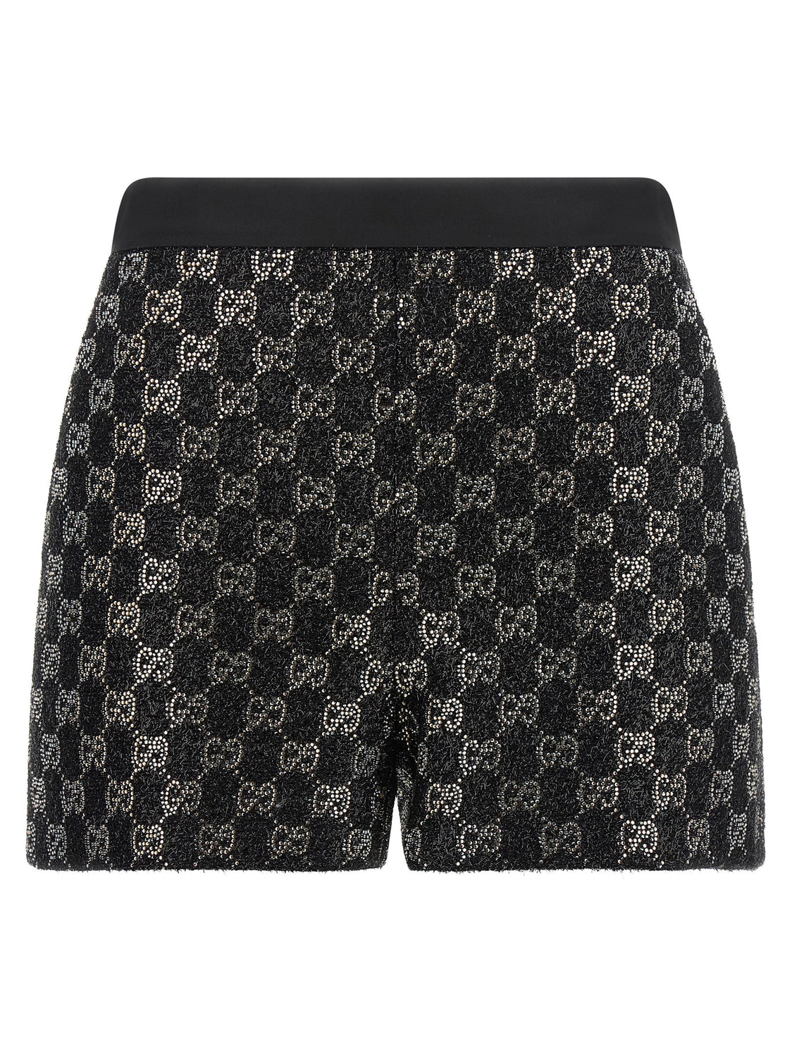 Black Viscose Short And Mini Shorts