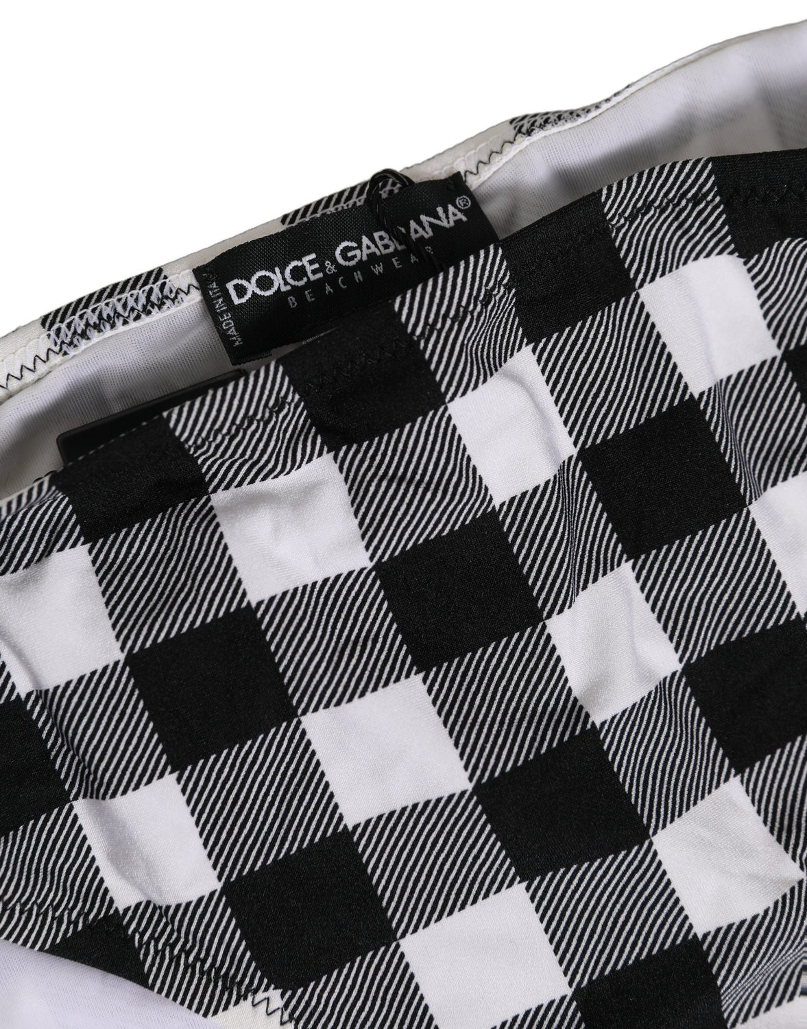 Black White Checkered Beachwear Bikini Bottom