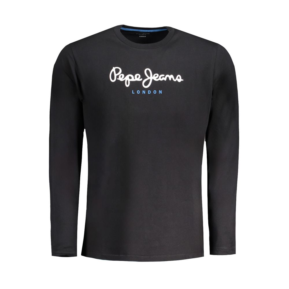 Black Cotton Men T-Shirt